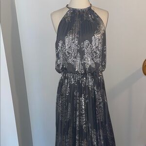 MSK Silver and Gray Maxi Dress